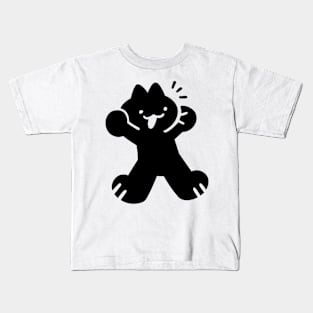 Happy Cat (black ver) Kids T-Shirt